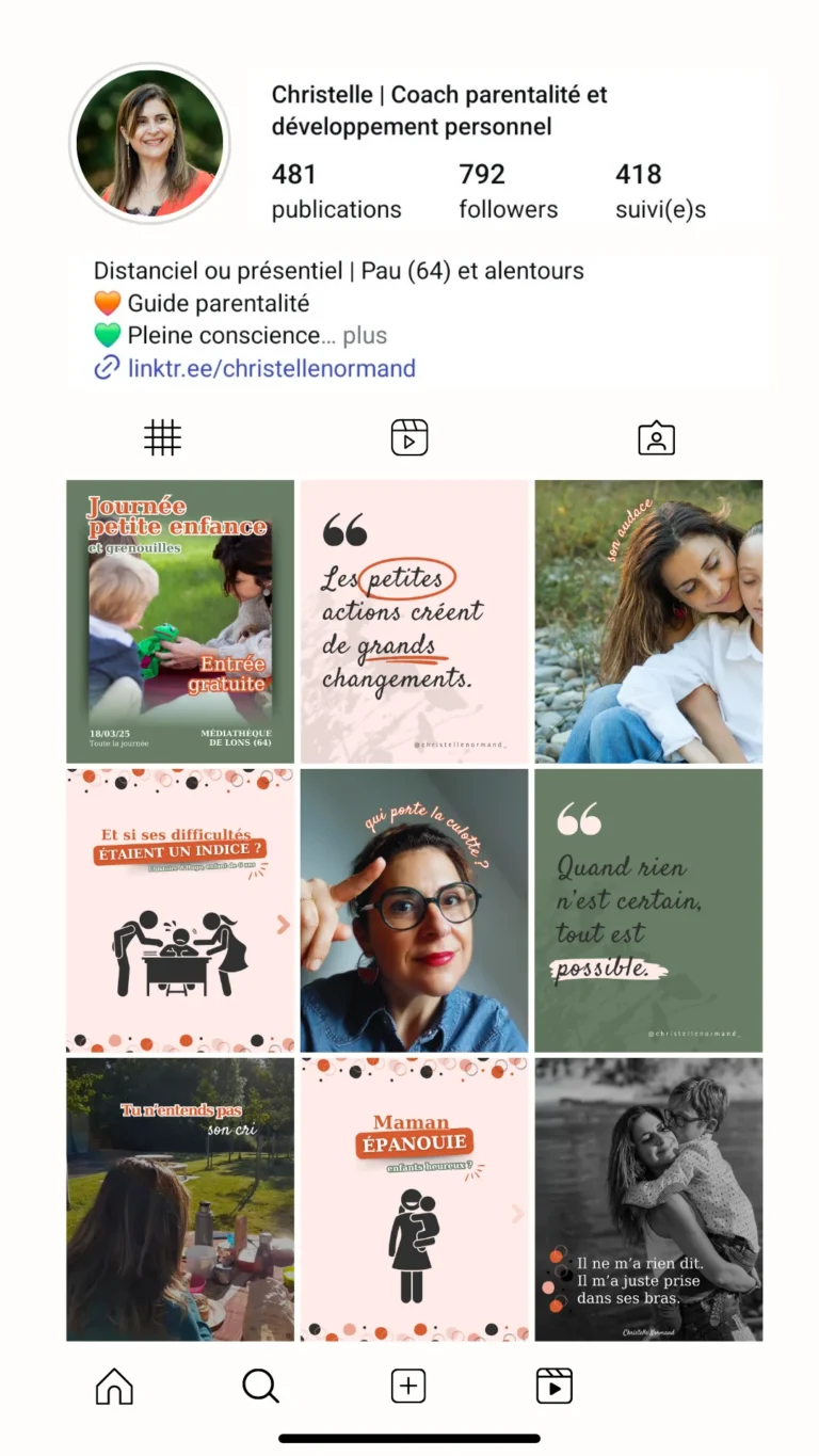 Exemple visuels feed Instagram, réseaux sociaux